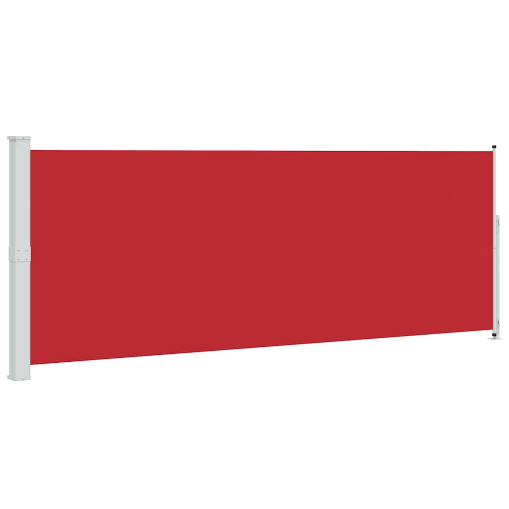 Uvlačiva bočna tenda za terasu 180 x 500 cm crvena