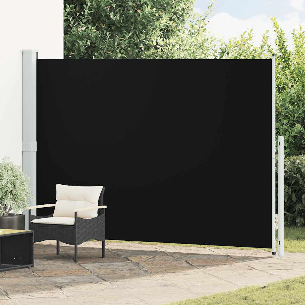Uvlačiva bočna tenda za terasu 200 x 300 cm crna