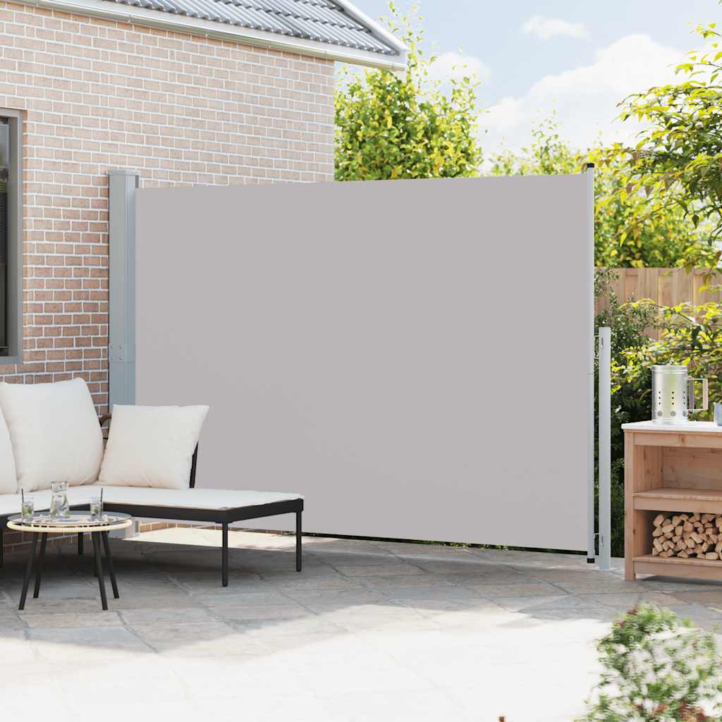 Uvlačiva bočna tenda za terasu 200 x 300 cm siva