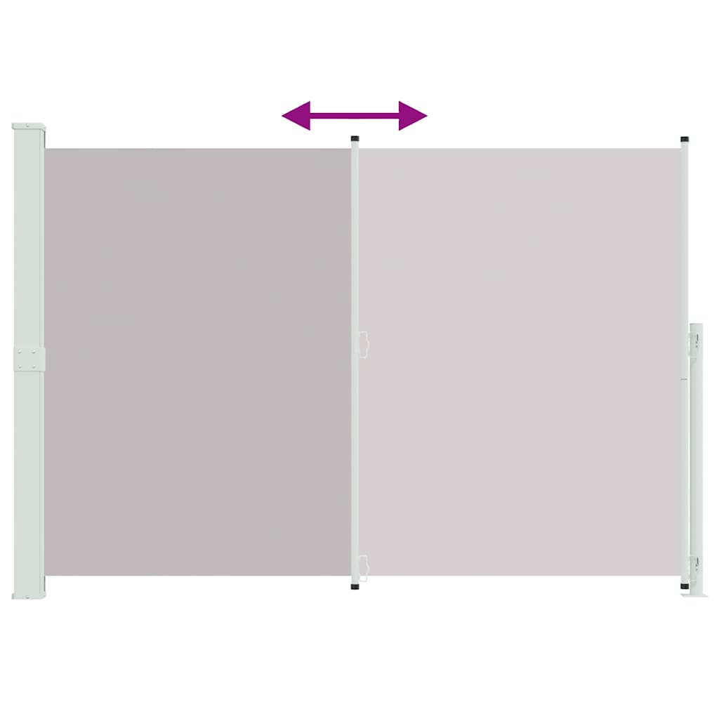 Uvlačiva bočna tenda za terasu 200 x 300 cm siva