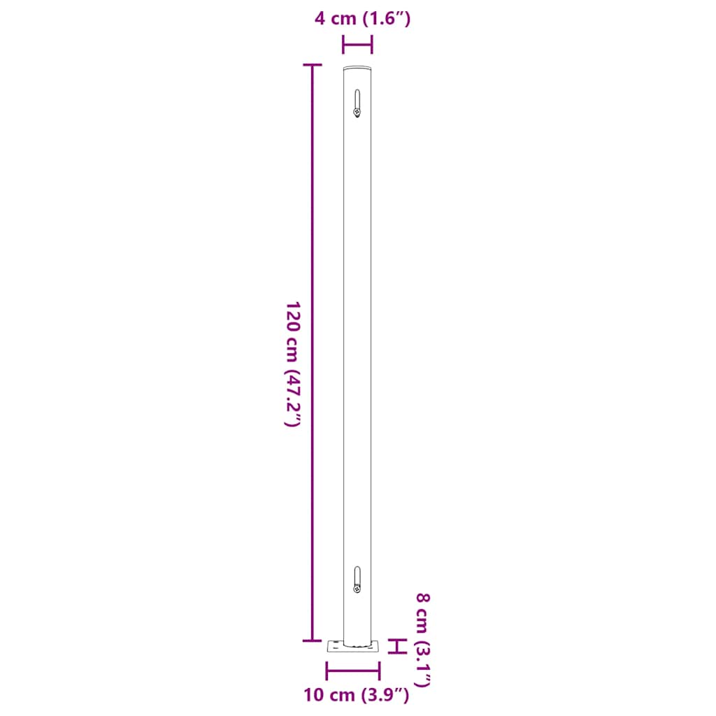 Uvlačiva bočna tenda za terasu 200 x 300 cm siva