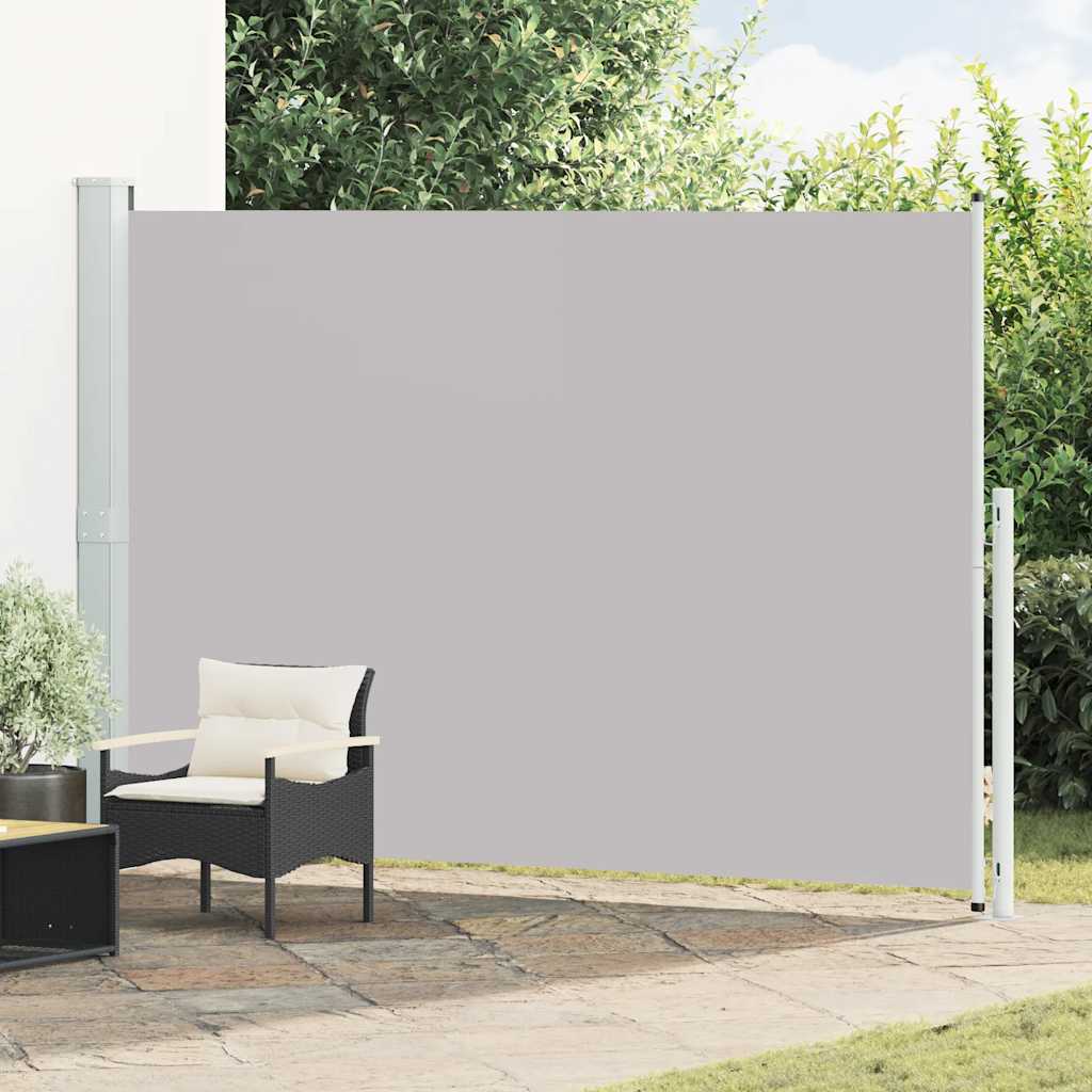 Uvlačiva bočna tenda za terasu 200 x 300 cm siva