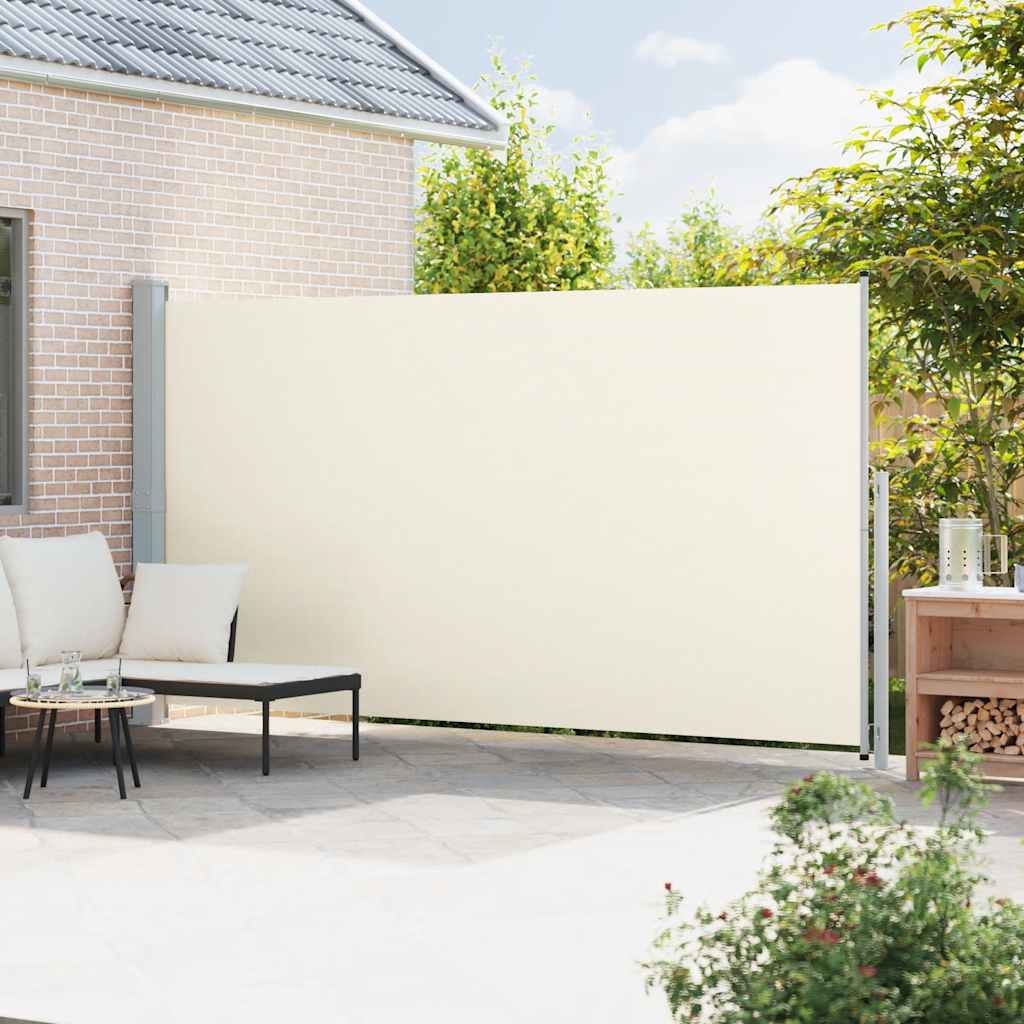 Uvlačiva bočna tenda za terasu 200 x 500 cm krem