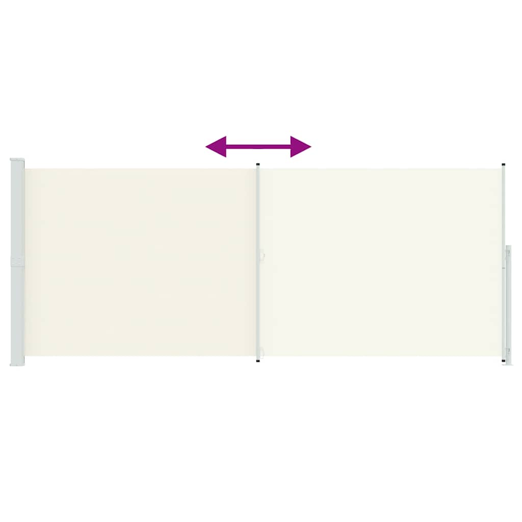 Uvlačiva bočna tenda za terasu 200 x 500 cm krem