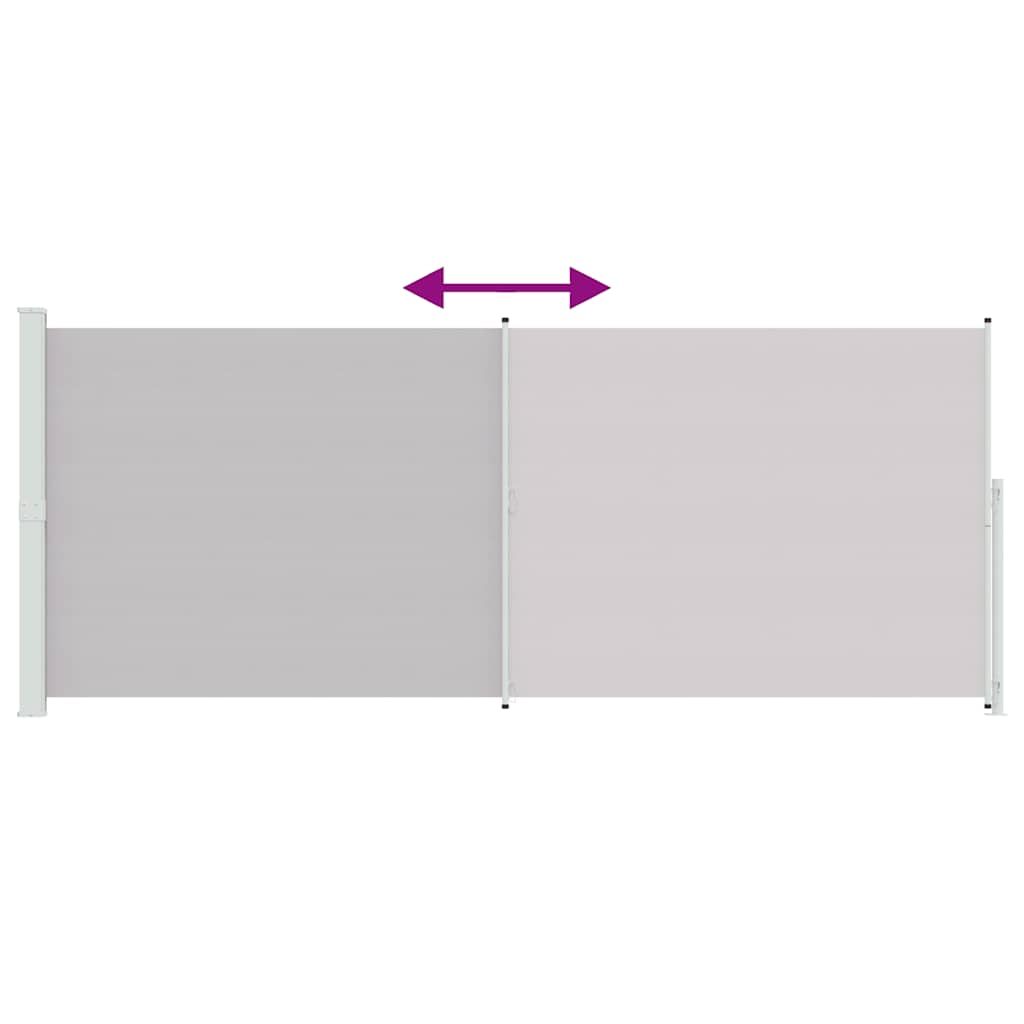 Uvlačiva bočna tenda za terasu 200 x 500 cm siva