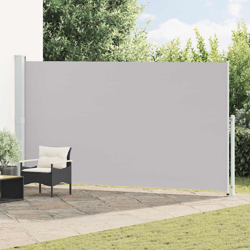 Uvlačiva bočna tenda za terasu 200 x 500 cm siva