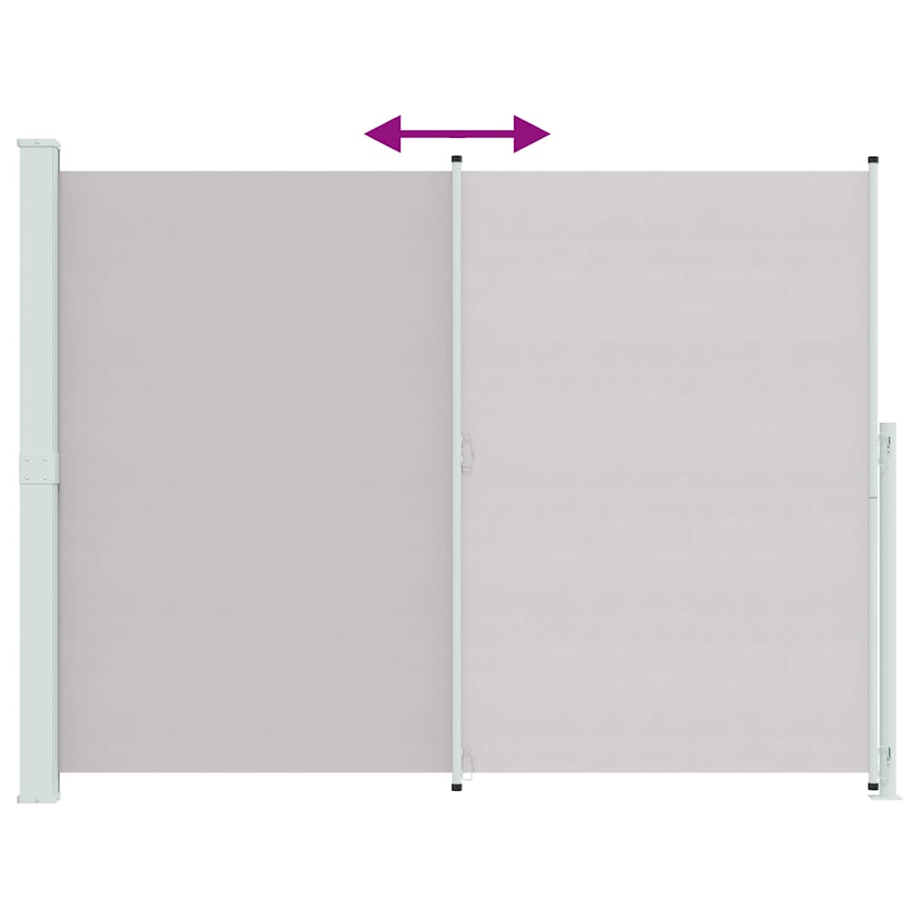 Uvlačiva bočna tenda za terasu 220 x 300 cm siva