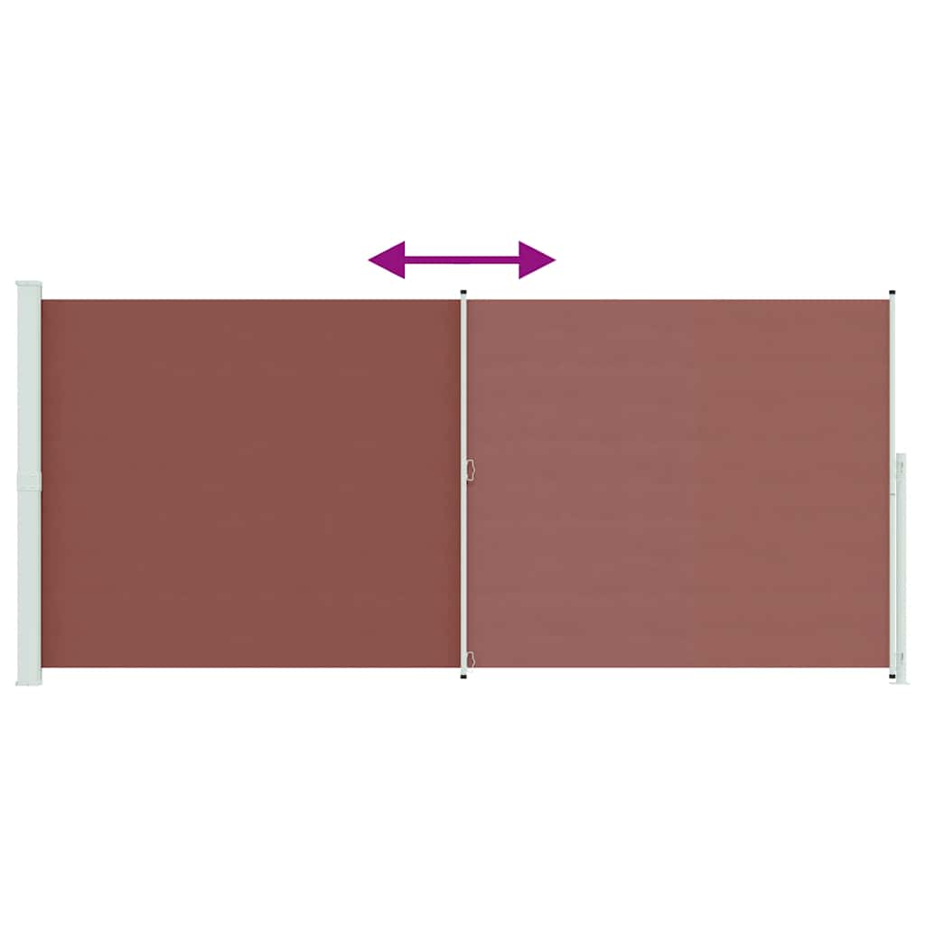 Uvlačiva bočna tenda za terasu 220 x 500 cm smeđa