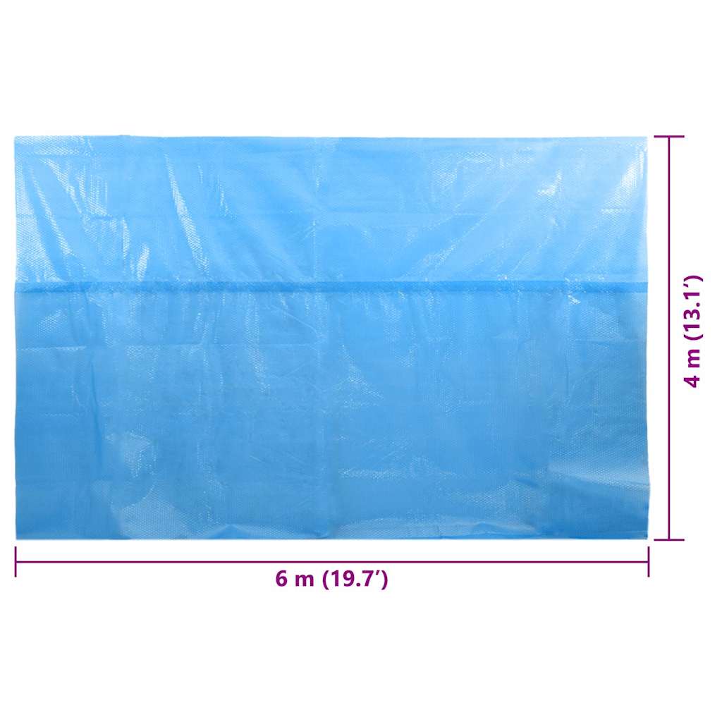 Pravokutni pokrivač za bazen 600 x 400 cm PE plavi