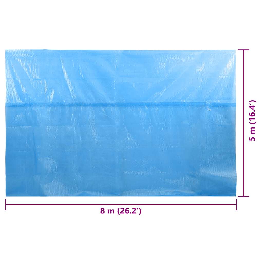 Pravokutni pokrivač za bazen 800 x 500 cm PE plavi