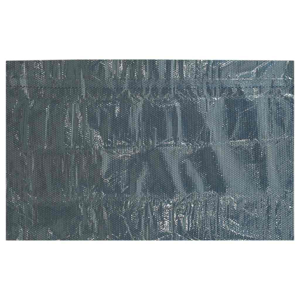Plutajući PE solarni pokrov za bazen 600 x 400 cm crno-plavi