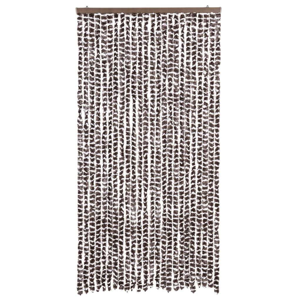 Zastor protiv insekata smeđe-bijeli 100 x 220 cm šenil