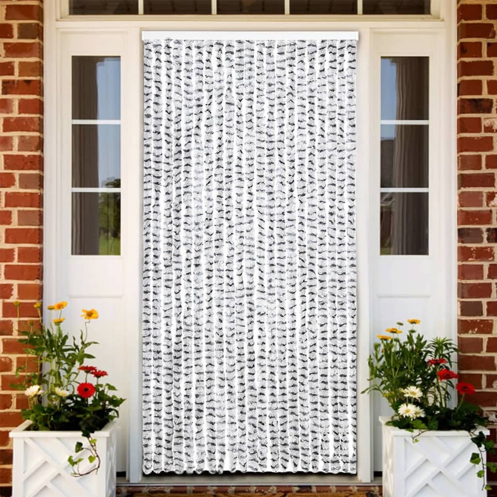 Zastor protiv insekata svjetlosivi/tamnosivi 90 x 220 cm šenil