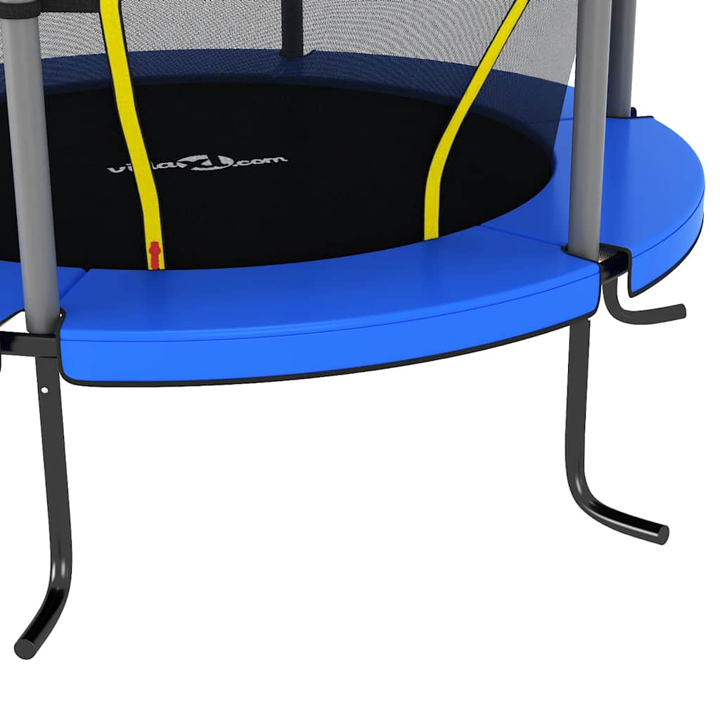 Trampolin sa sigurnosnom mrežom okrugli 140 x 160 cm plavi