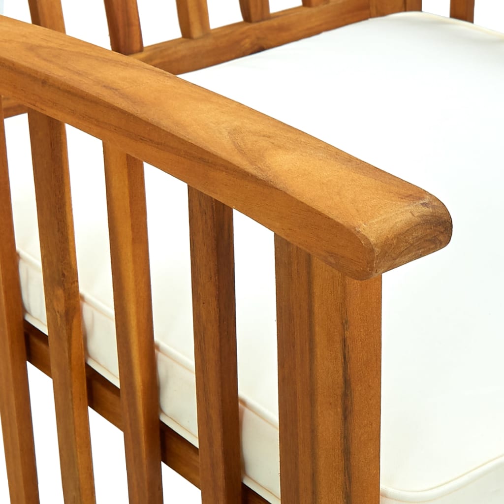 Vrtne blagovaonske stolice s jastucima 3 kom od bagremovog drva