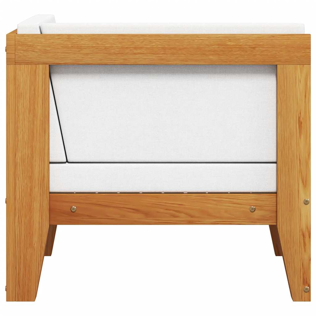 Modularna kutna sofa i krem bijeli jastuci od bagremovog drva