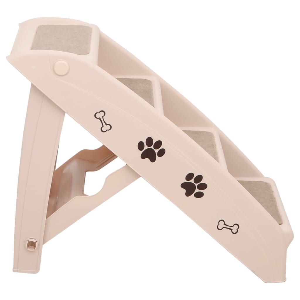 Sklopive stepenice za pse krem 62 x 40 x 49,5 cm