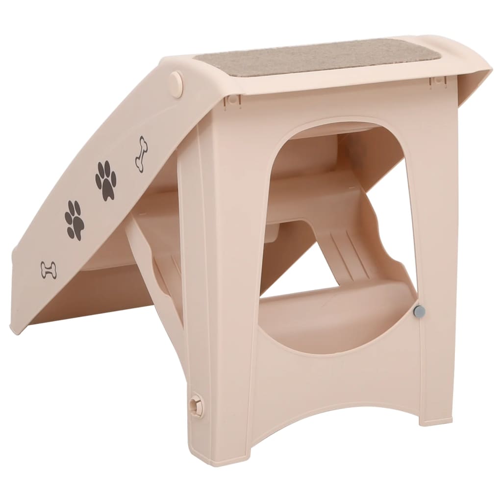 Sklopive stepenice za pse krem 62 x 40 x 49,5 cm