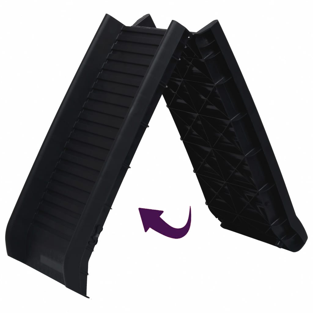 Sklopiva rampa za pse crna 155,5 x 40 x 15,5 cm