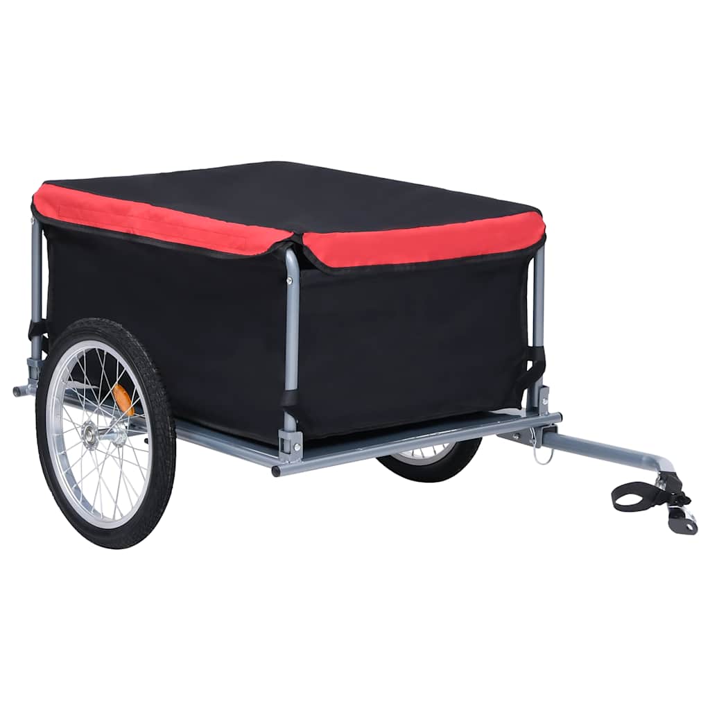 Prikolica za bicikl crno-crvena 65 kg