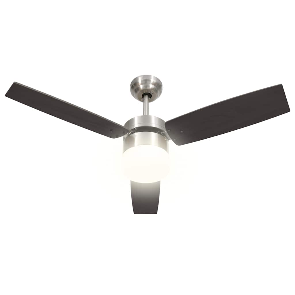 Stropni ventilator sa svjetlom i daljinskim 108 cm tamnosmeđi