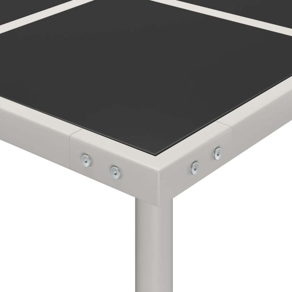 Vrtni blagovaonski stol 170 x 170 x 74,5 cm od stakla i čelika