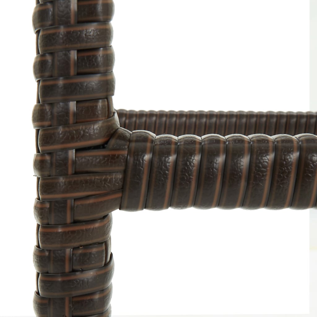 Barski stolci s jastucima 2 kom smeđi od poliratana