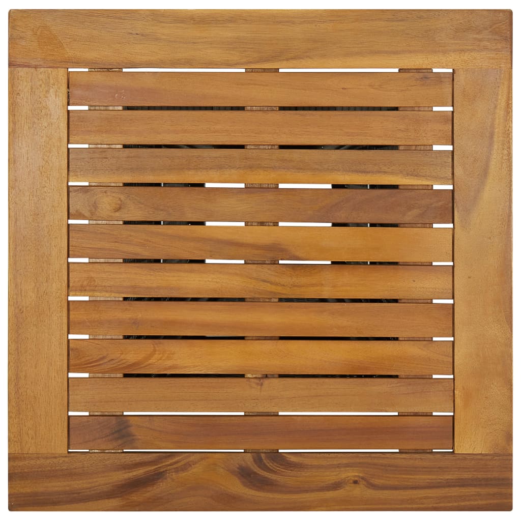 Barski stol sivi 60x60x110 cm poliratan i masivno drvo bagrema