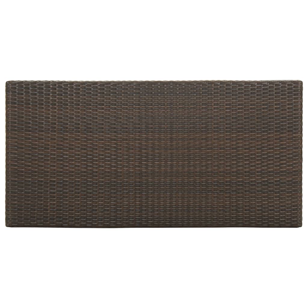 Barski stol sa stalkom za pohranu smeđi 120x60x110 cm poliratan