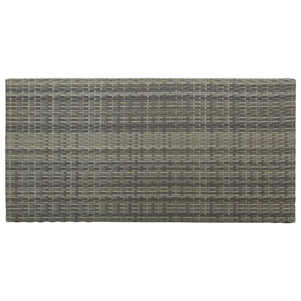 Barski stol sa stalkom za pohranu sivi 120x60x110 cm poliratan