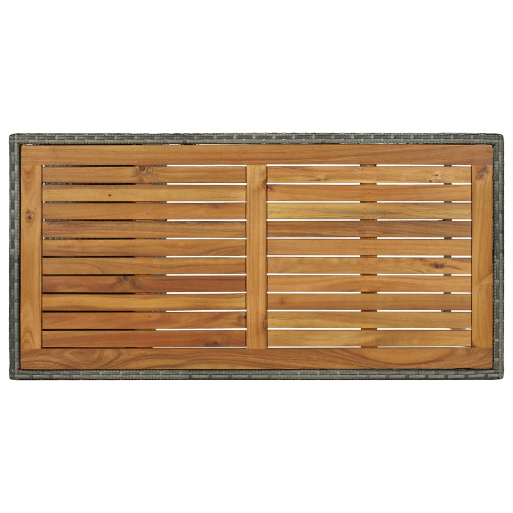 Barski stol sa stalkom za pohranu sivi 120x60x110 cm poliratan