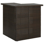 Kutni barski stol smeđi 100 x 50 x 105 cm od poliratana