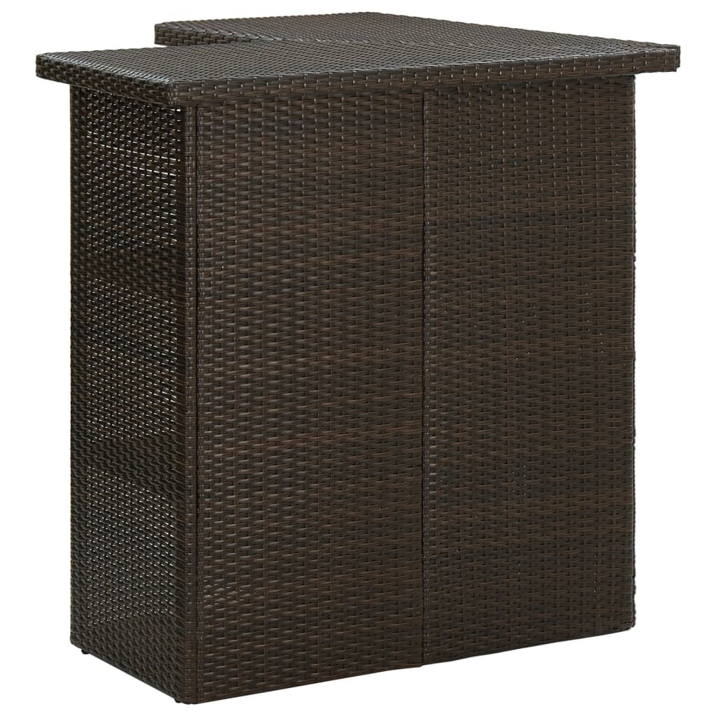 Kutni barski stol smeđi 100 x 50 x 105 cm od poliratana