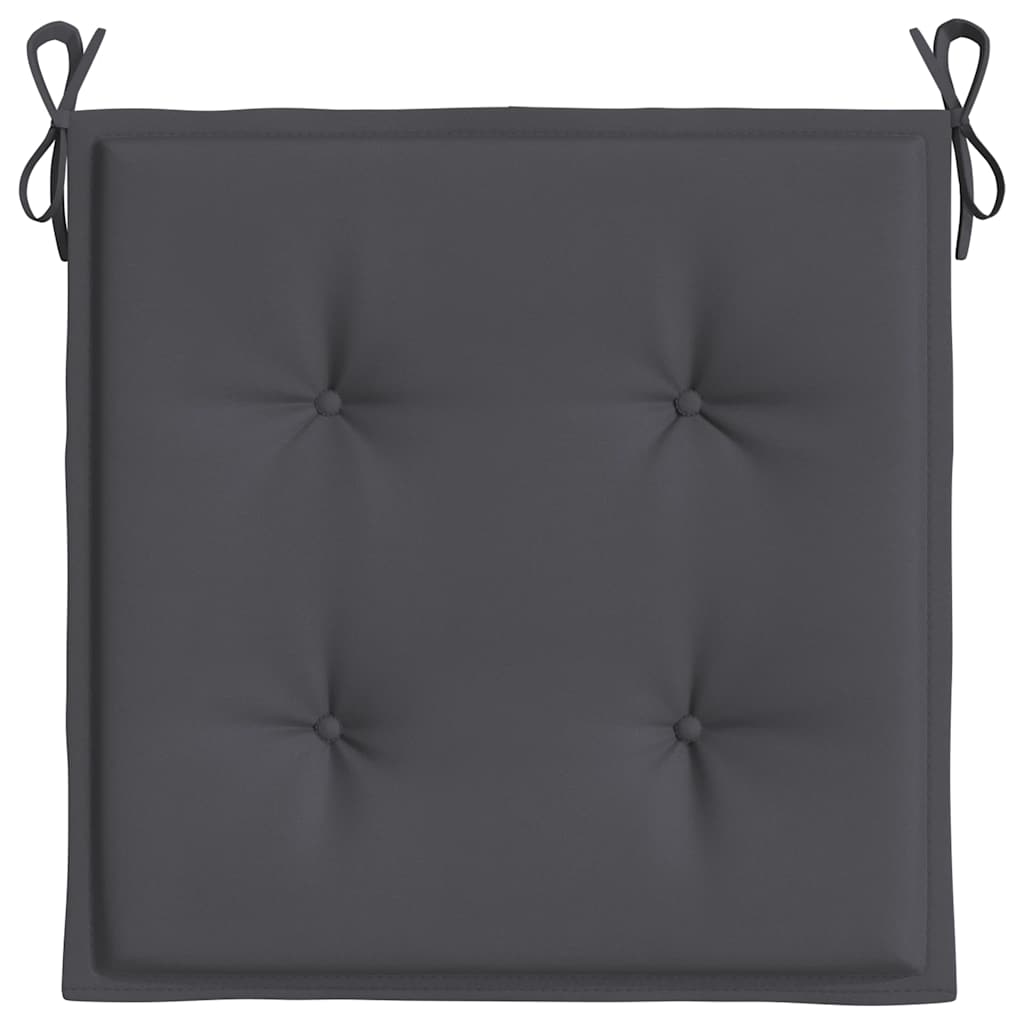 Jastuci za vrtne stolice 2 kom antracit 40x40x4 cm od tkanine