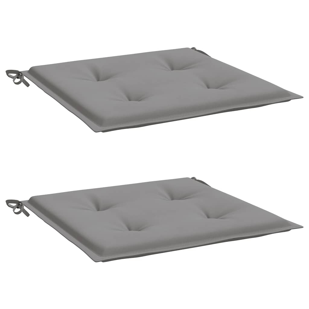 Jastuci za vrtne stolice 2 kom sivi 40x40x4 cm od tkanine