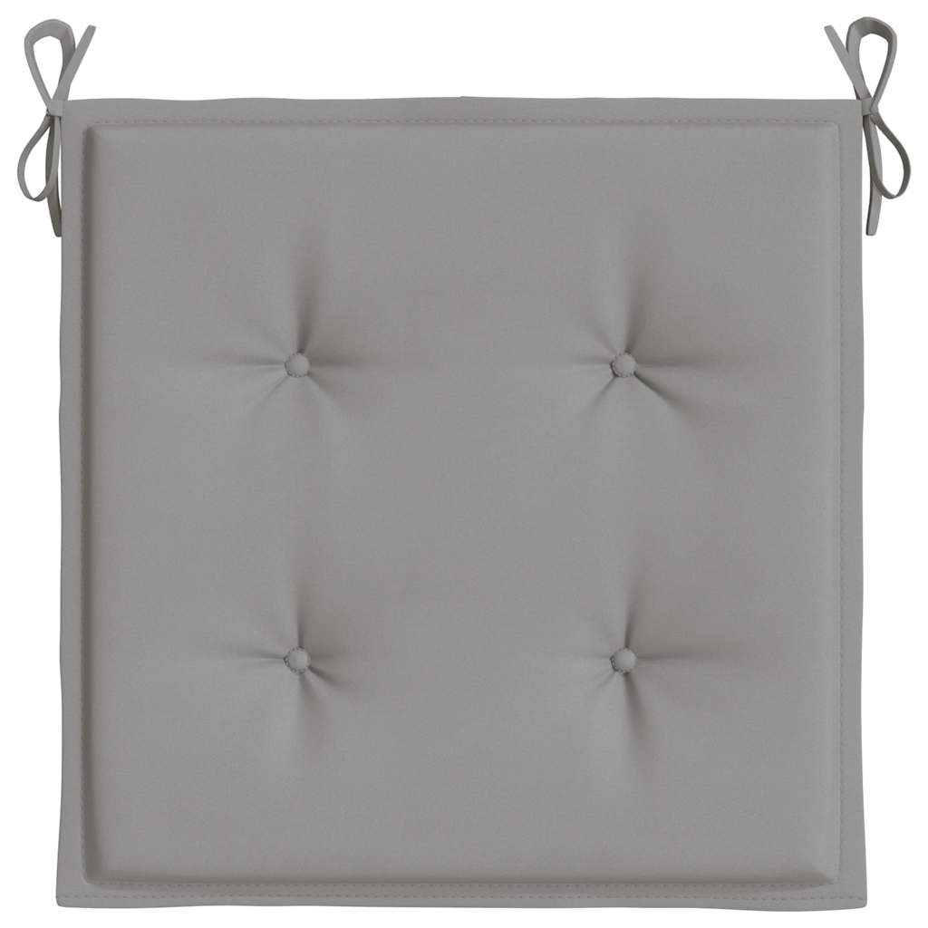 Jastuci za vrtne stolice 2 kom sivi 40x40x4 cm od tkanine