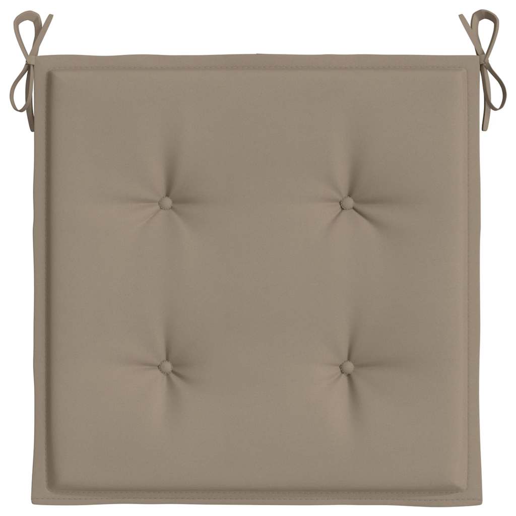 Jastuci za vrtne stolice 2 kom smeđesivi 40x40x4 cm od tkanine