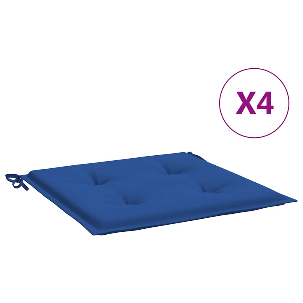 Jastuci za vrtne stolice 4 kom plavi 40x40x4 cm od tkanine