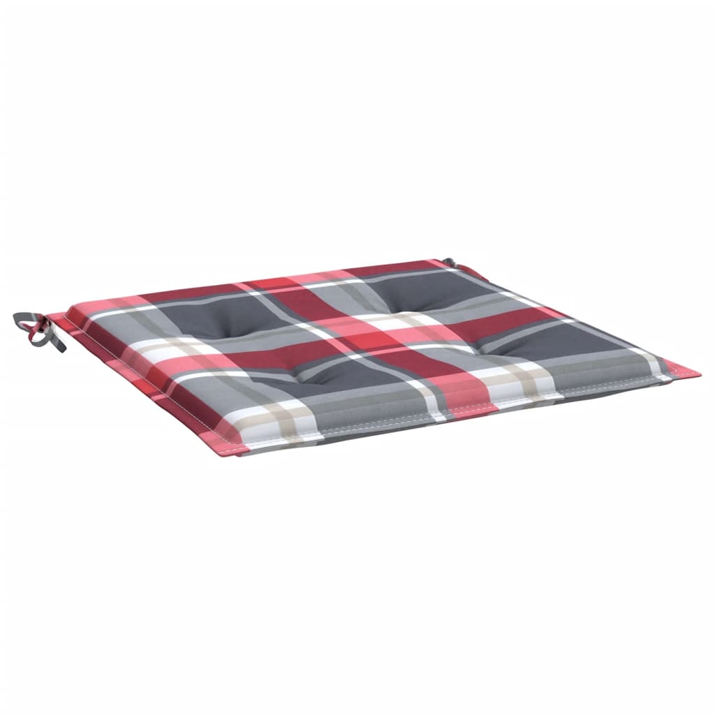 Jastuci za vrtne stolice 6kom crveni karirani 40x40x4cm tkanina