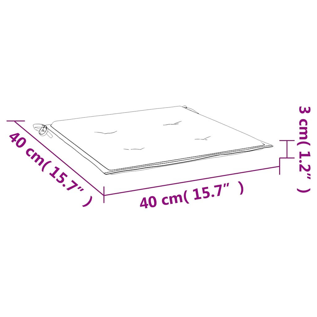 Jastuci za vrtne stolice 6kom crveni karirani 40x40x4cm tkanina