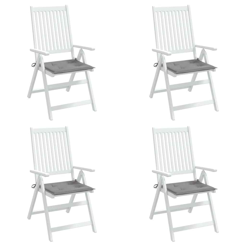Jastuci za vrtne stolice 4 kom sivi 50 x 50 x 4 cm od tkanine