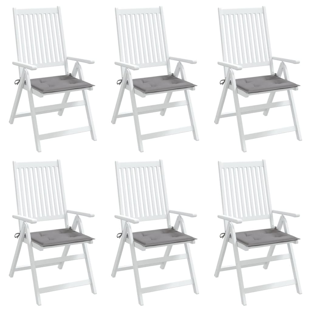 Jastuci za vrtne stolice 6 kom sivi 50 x 50 x 4 cm od tkanine