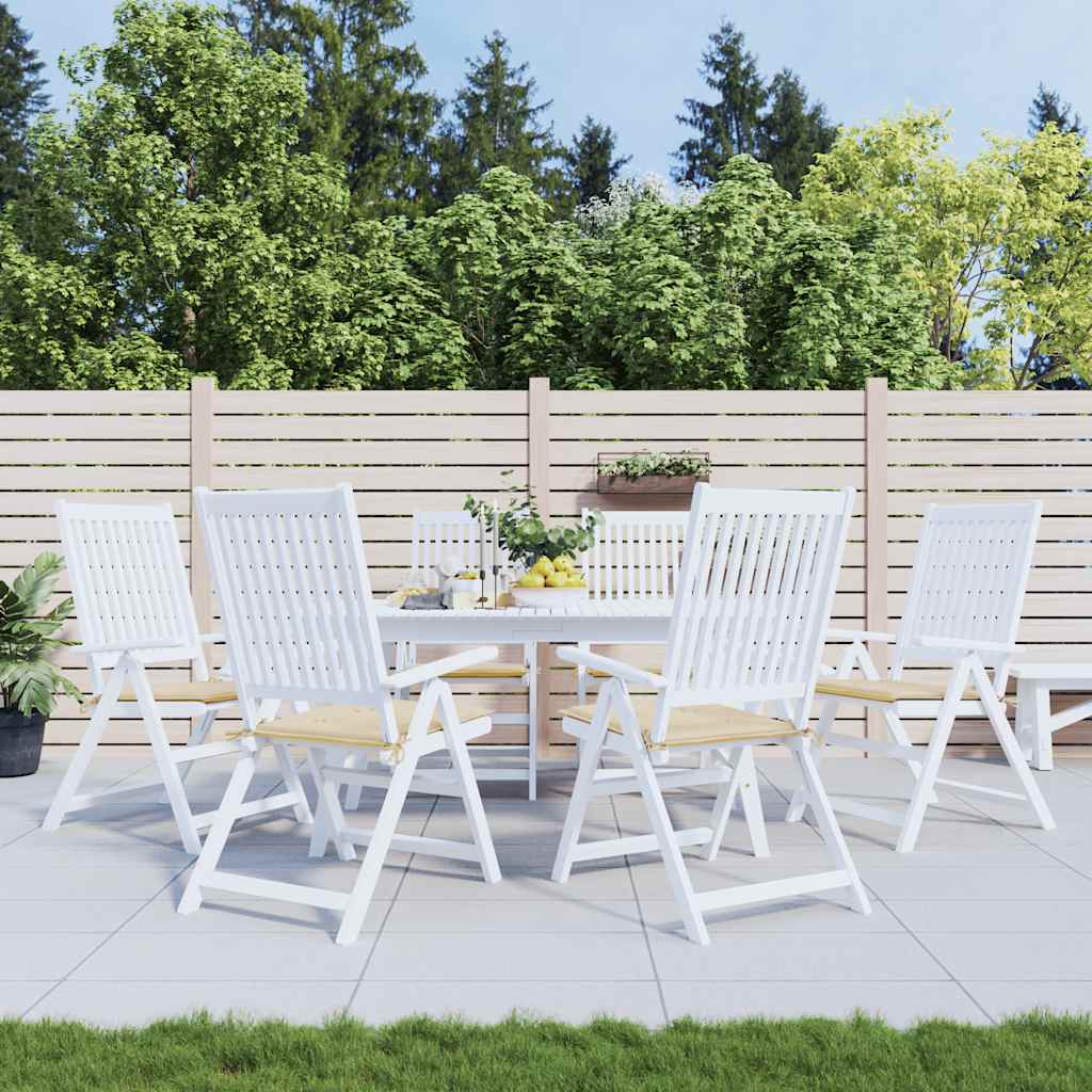 Jastuci za vrtne stolice 6 kom bež 50x50x4 cm od tkanine Oxford