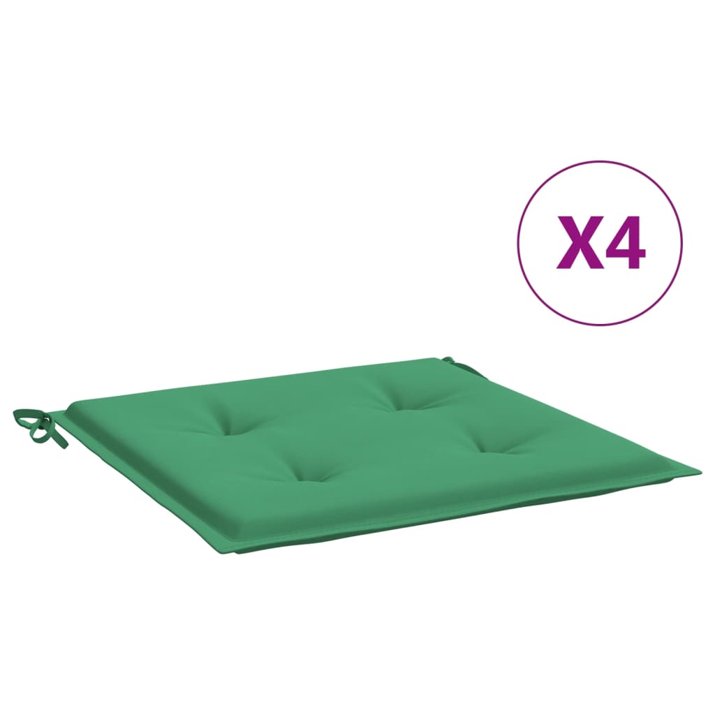 Jastuci za vrtne stolice 4 kom zeleni 50x50x4 cm tkanina Oxford