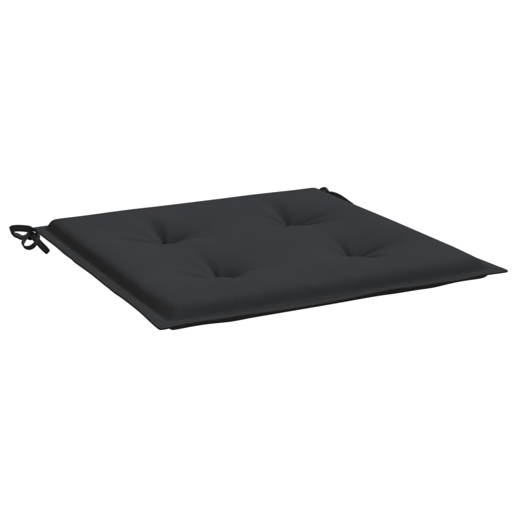 Jastuci za vrtne stolice 6 kom crni 50x50x4 cm tkanina Oxford