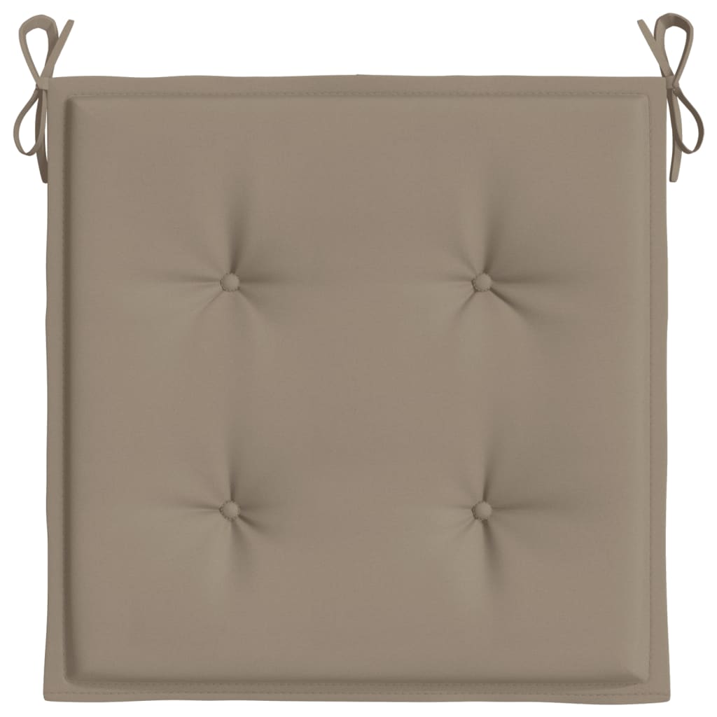 Jastuci za vrtne stolice 6 kom smeđesivi 50x50x4 cm od tkanine