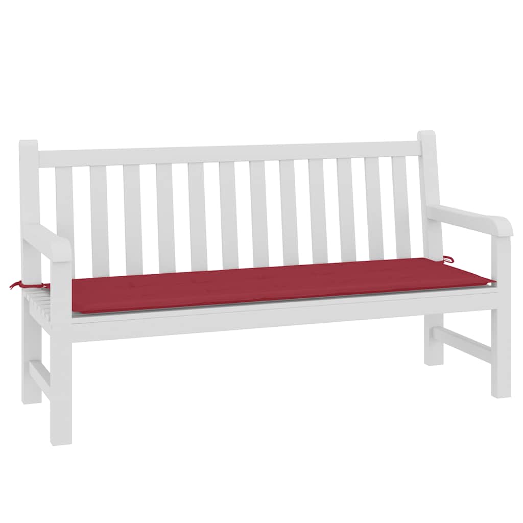 Jastuk za vrtnu klupu boja vina 150x50x4 cm tkanina Oxford