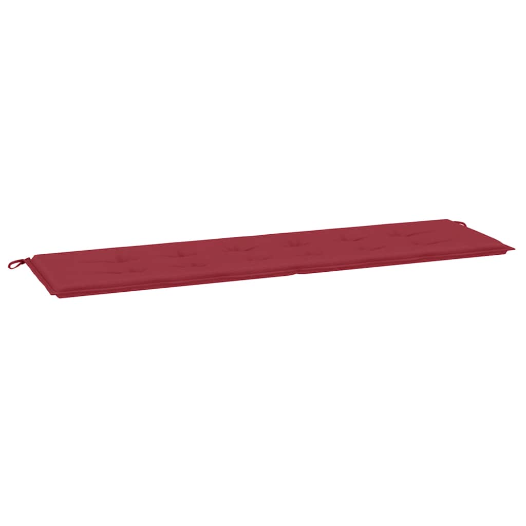 Jastuk za vrtnu klupu boja vina 180 x 50 x 3 cm tkanina Oxford
