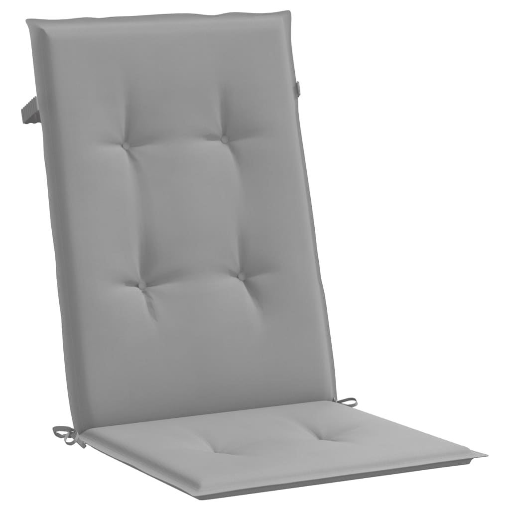 Jastuci za vrtne stolice 6 kom sivi 120 x 50 x 3 cm od tkanine