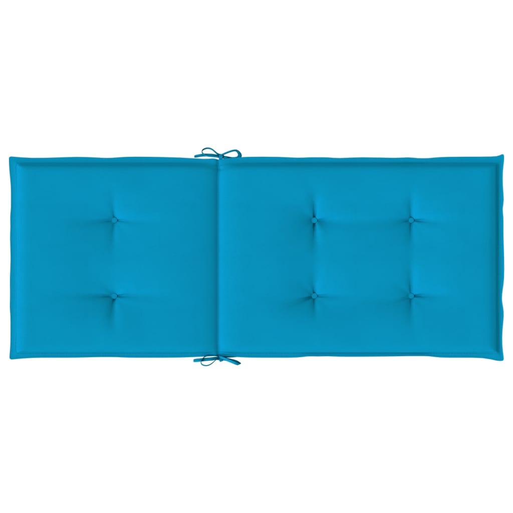 Jastuci za vrtne stolice 6 kom plavi 120 x 50 x 3 cm od tkanine